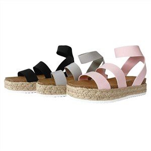 Lace Up Espadrille Wedges Open Toe