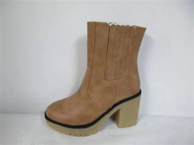 PU Leather High Heel Boots